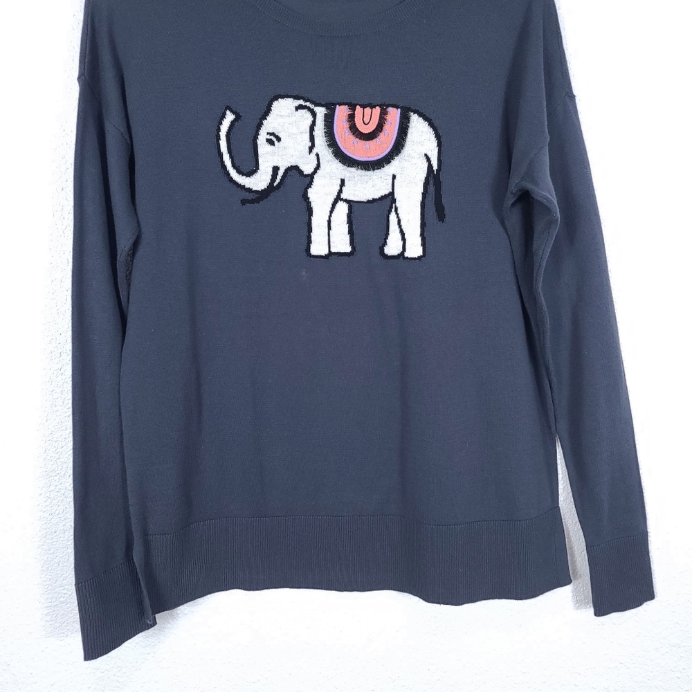 LOFT Elephant Boho Embroidered Lightweight Sweater - Picture 10 of 10